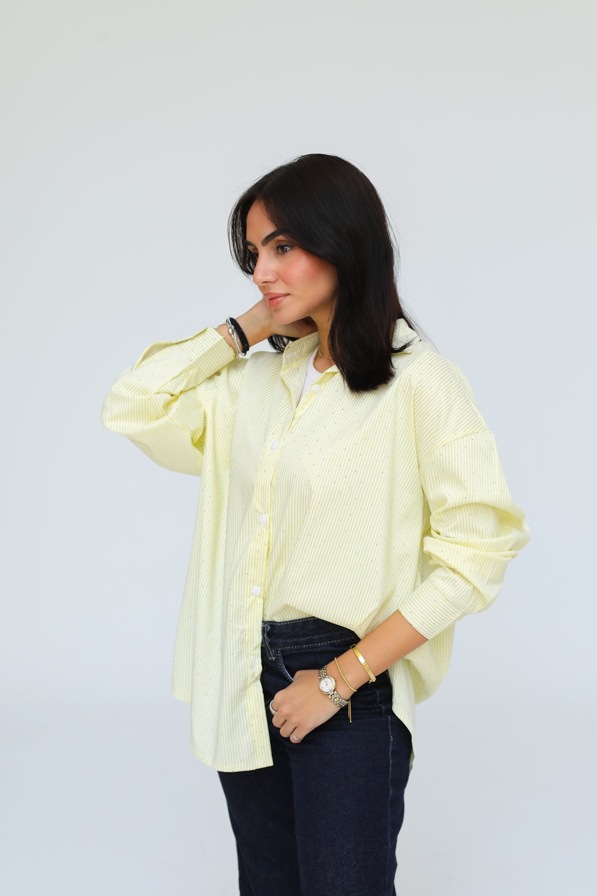 Stardust stripe shirt in yellow