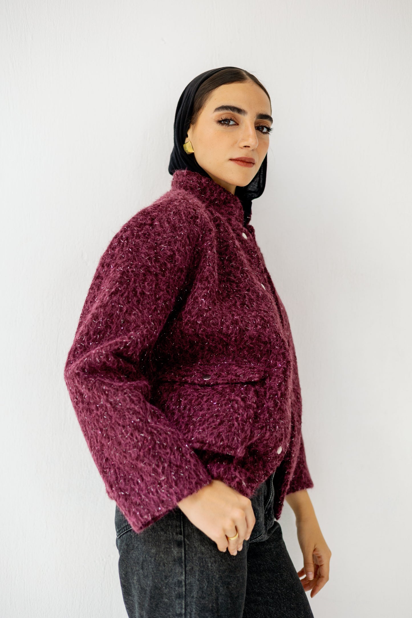 The Luxe Teddy Bouclé in Berry