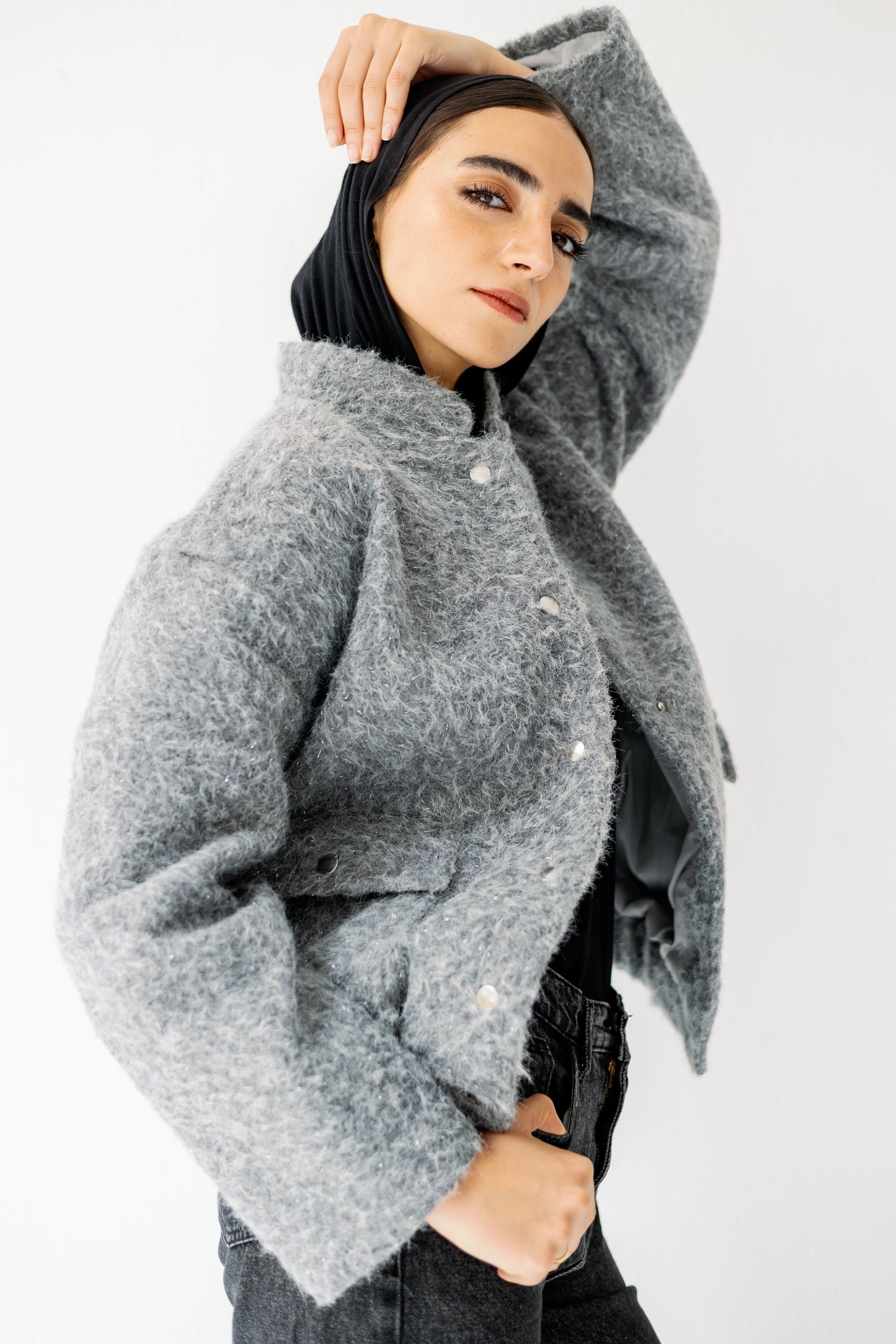 The Luxe Teddy Bouclé in Grey