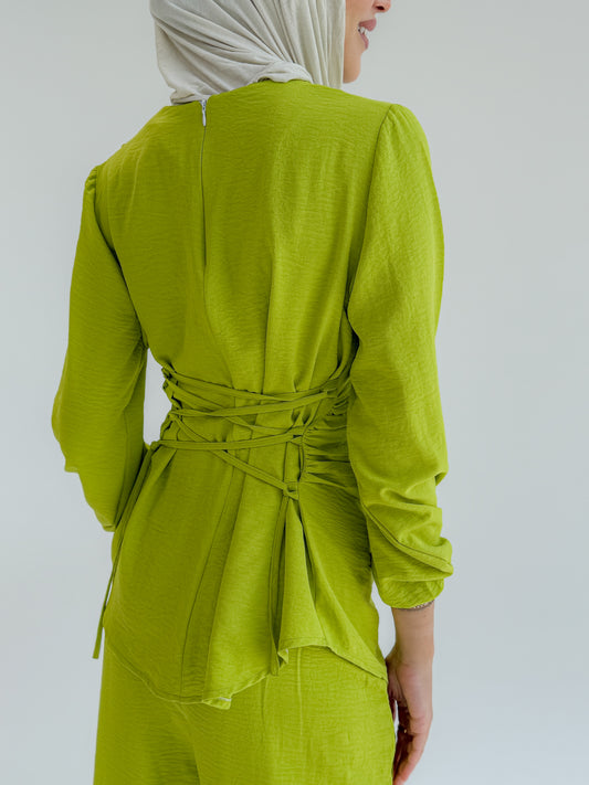 The signature set in Apple green
