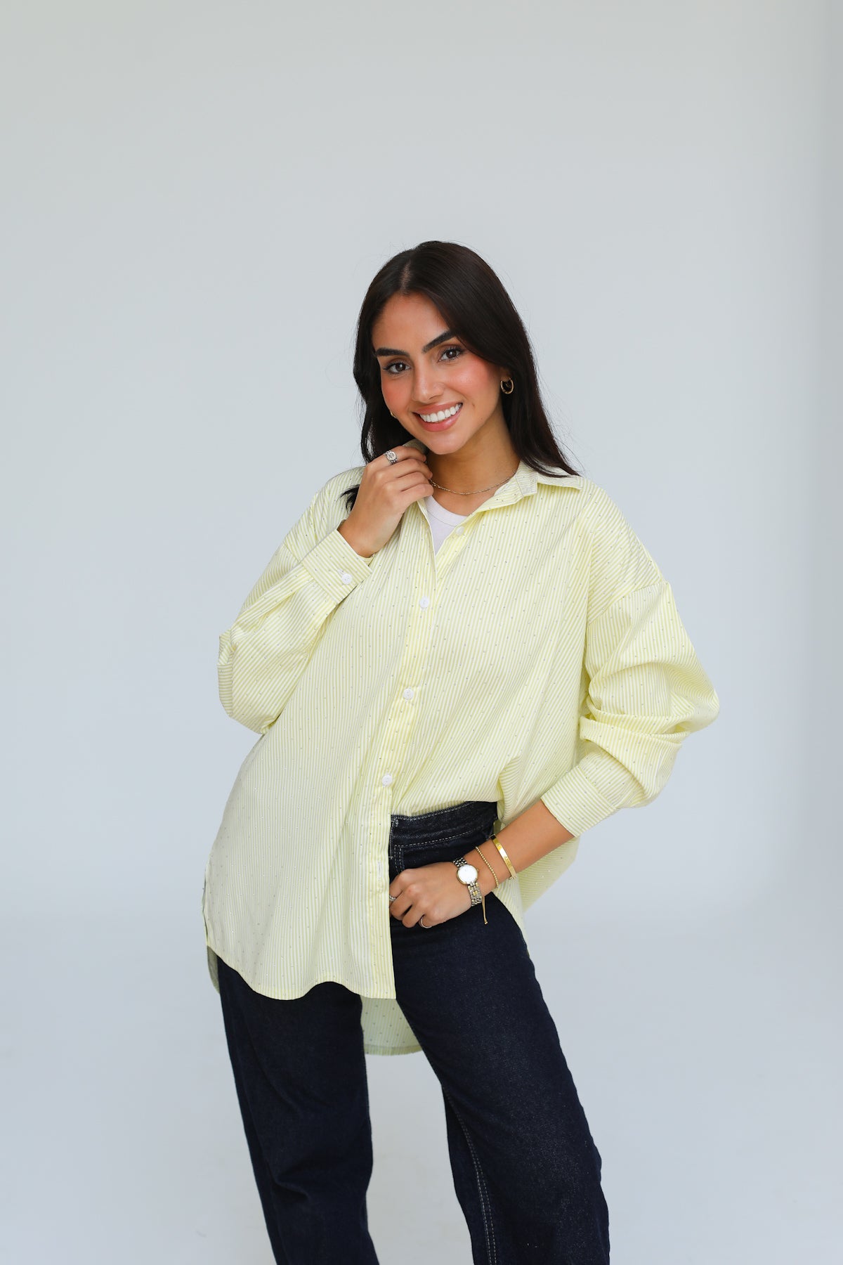 Stardust stripe shirt in yellow