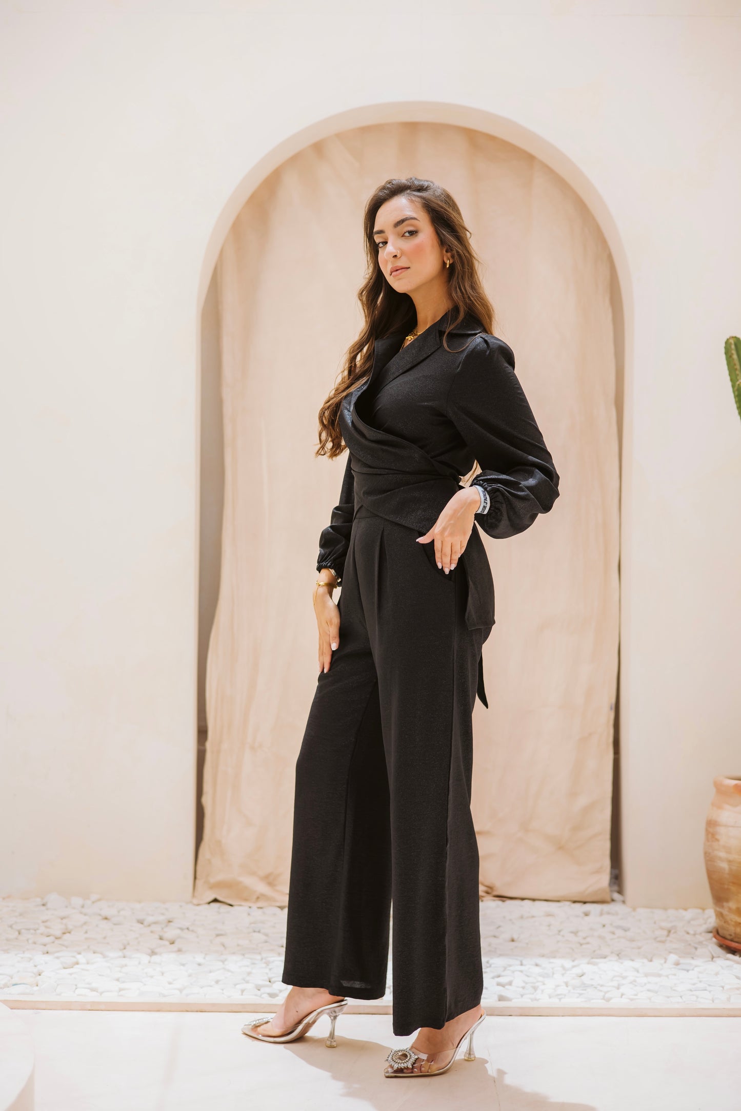 Dazzle shimmer evening set