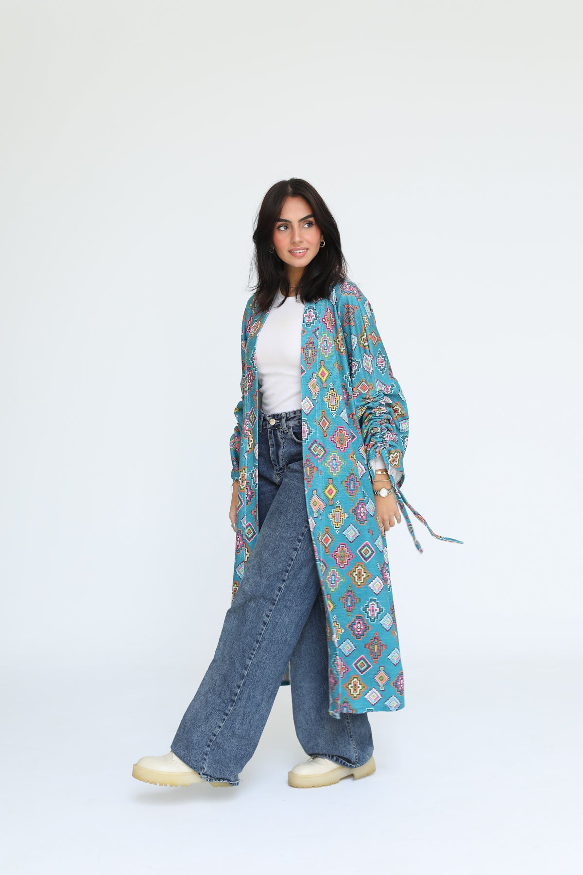 Turquoise Mosaic Kimono