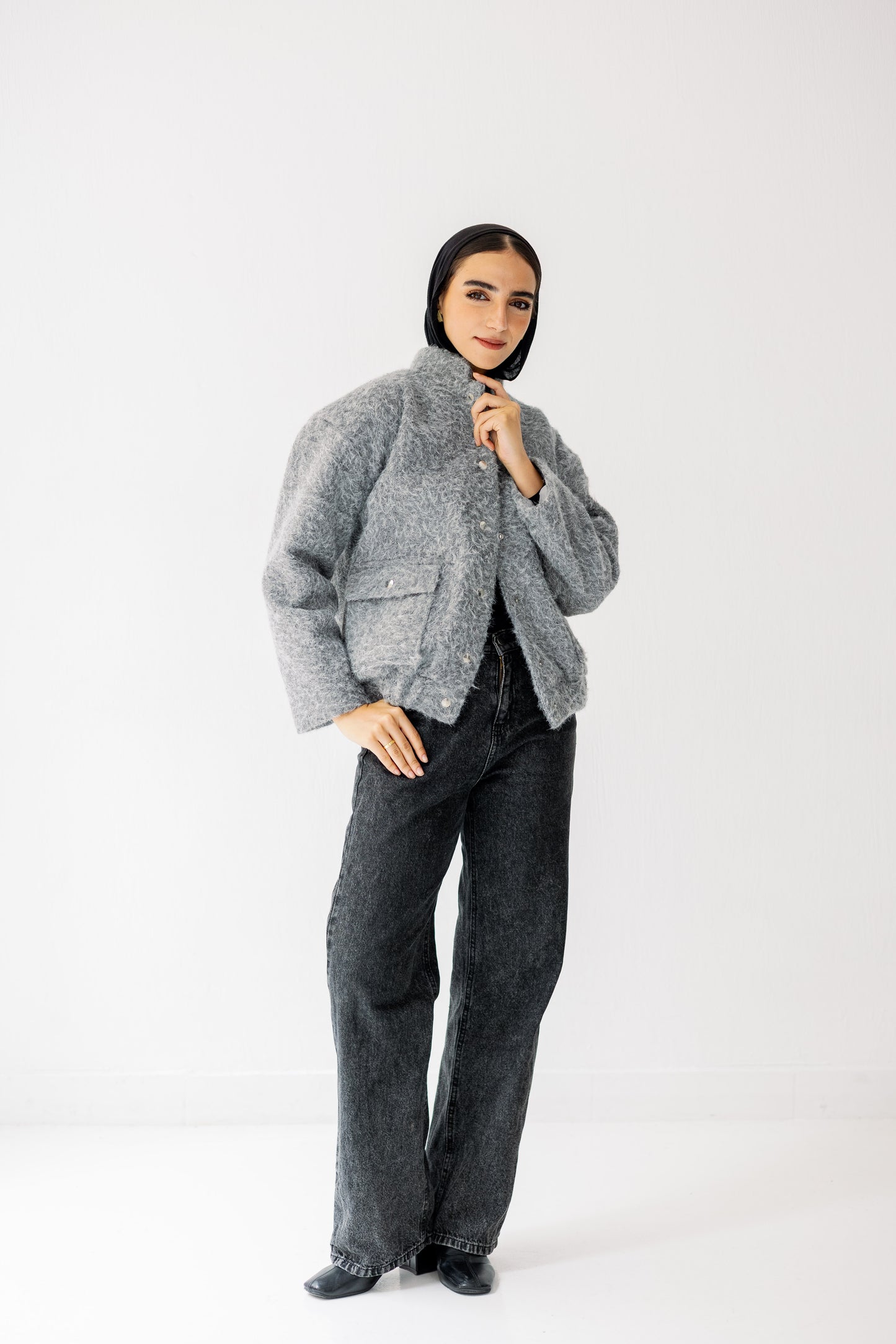 The Luxe Teddy Bouclé in Grey