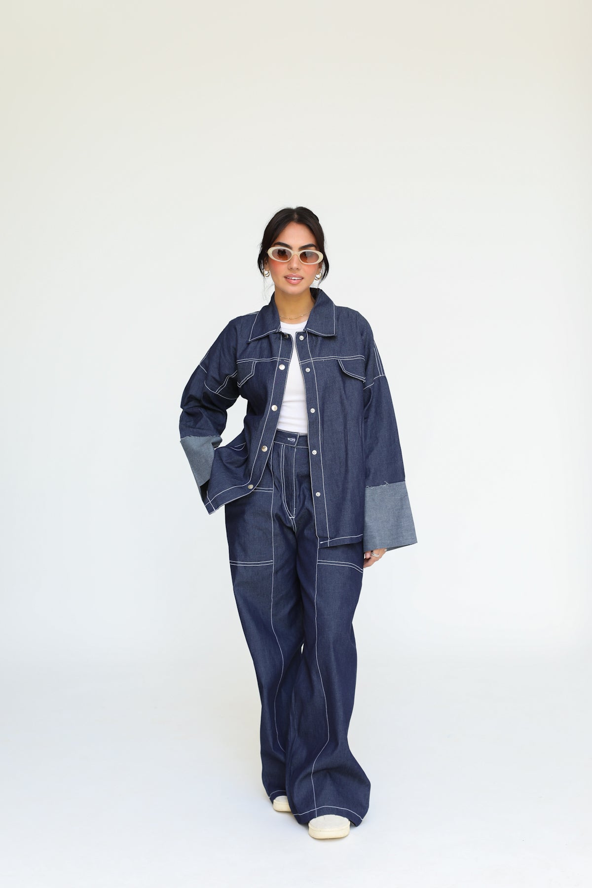 The Indigo Tailored Set