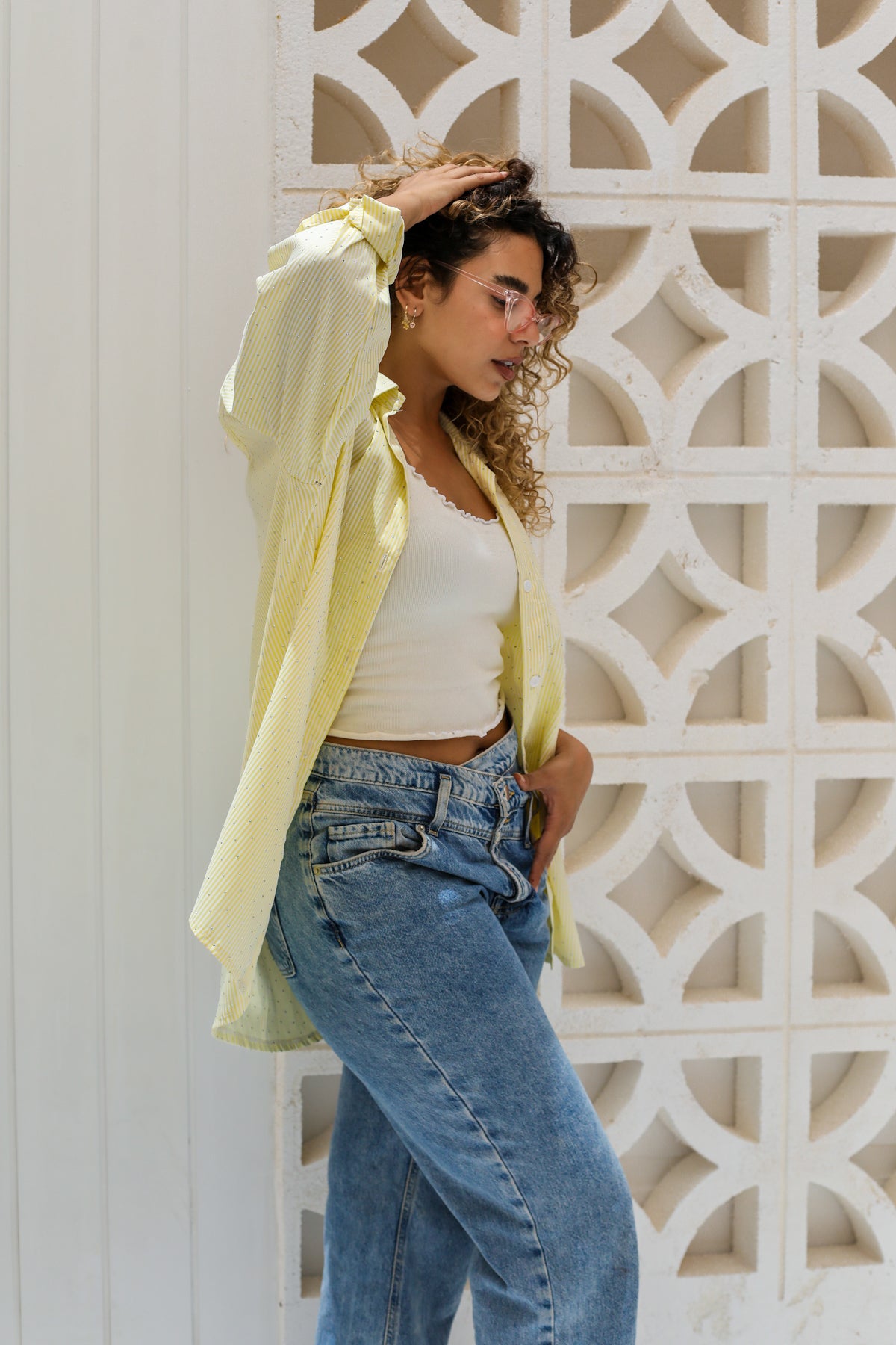 Stardust stripe shirt in yellow