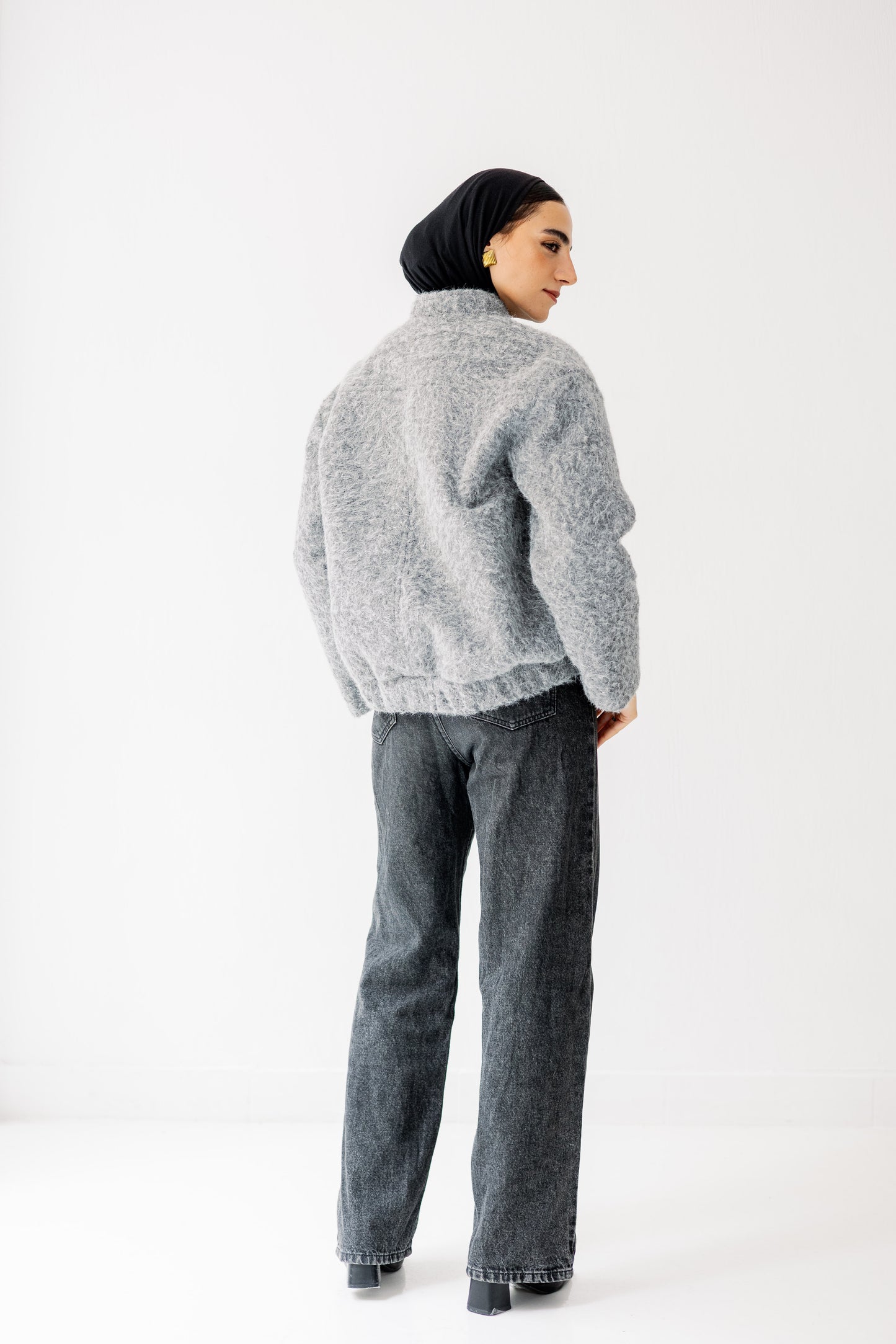 The Luxe Teddy Bouclé in Grey