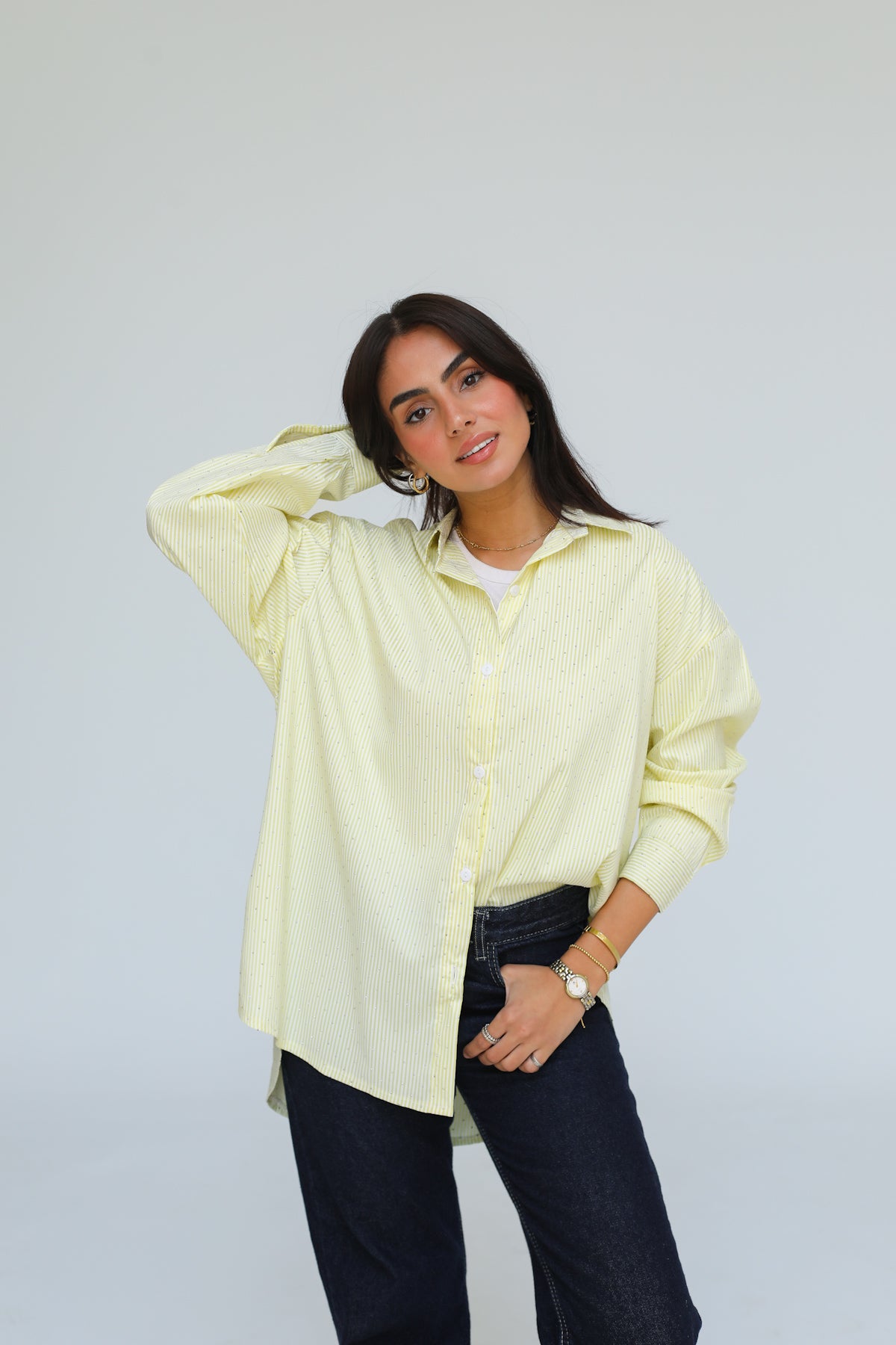 Stardust stripe shirt in yellow