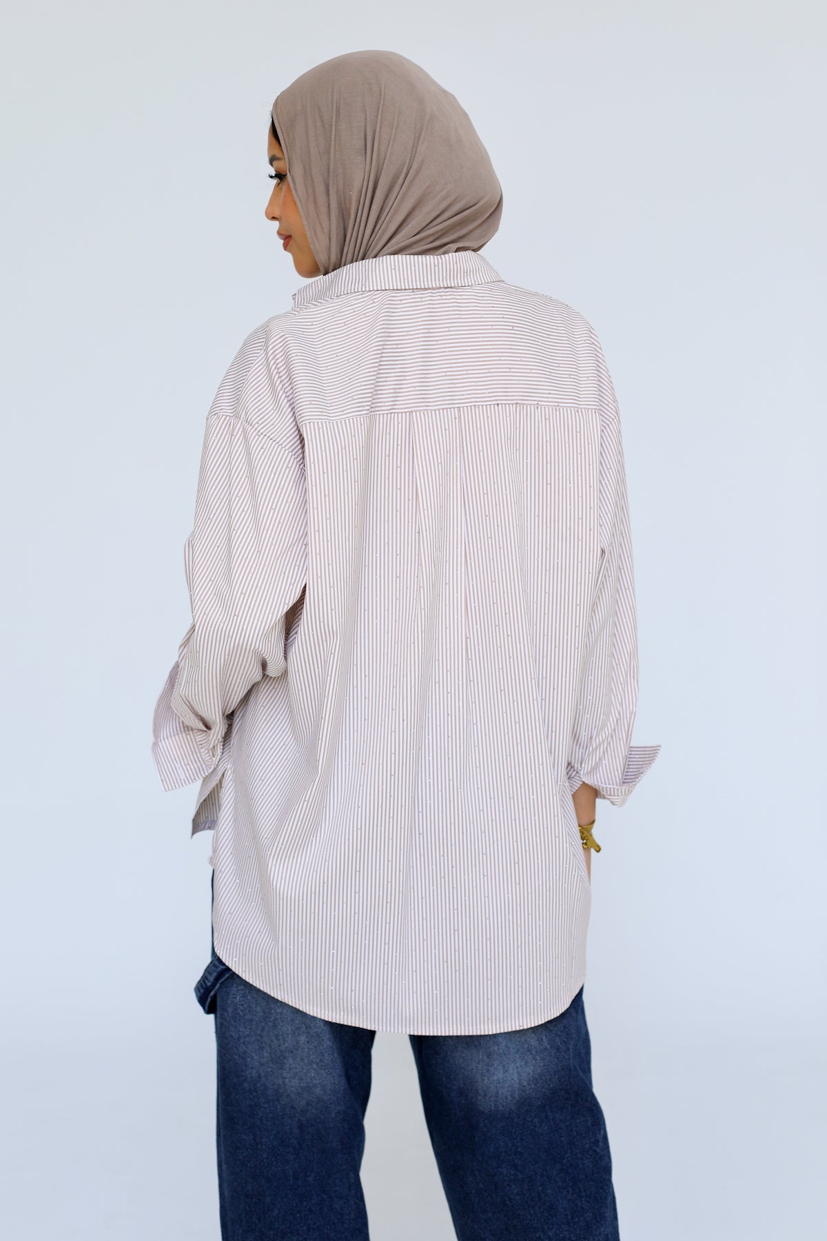 Stardust stripe shirt in beige