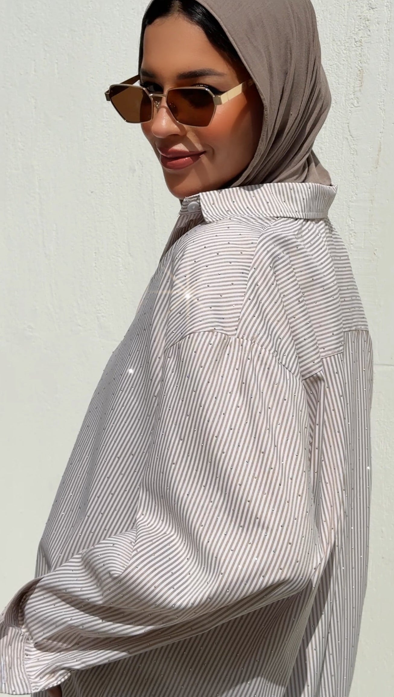 Stardust stripe shirt in beige
