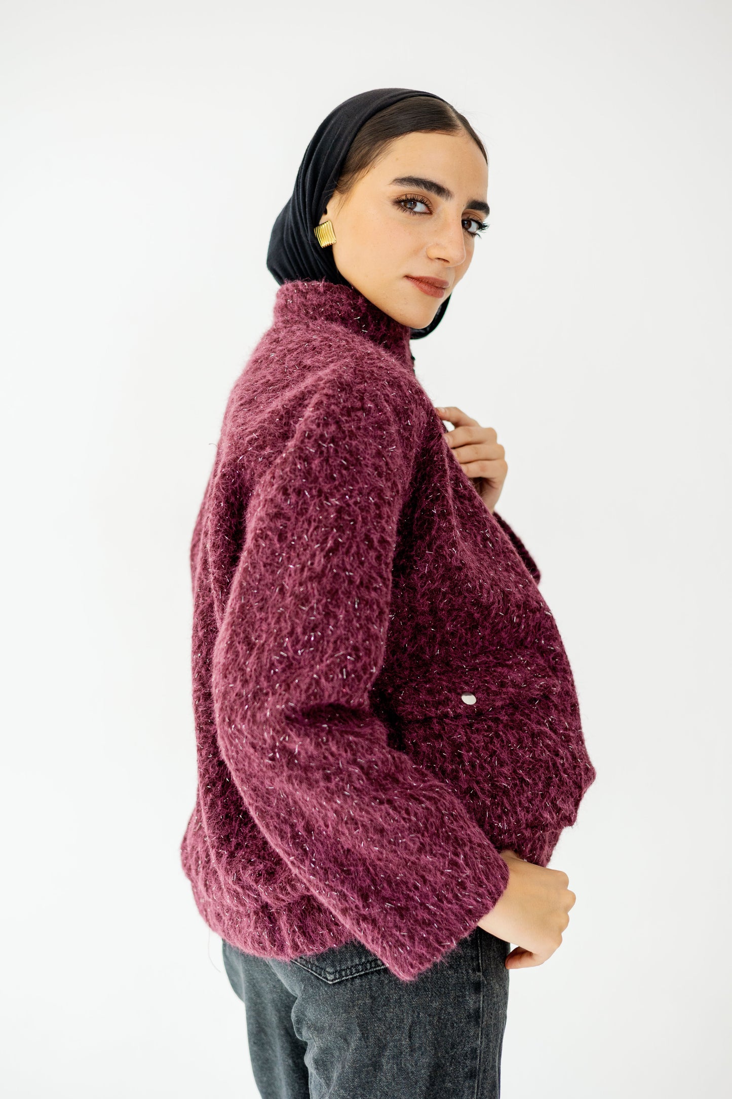 The Luxe Teddy Bouclé in Berry