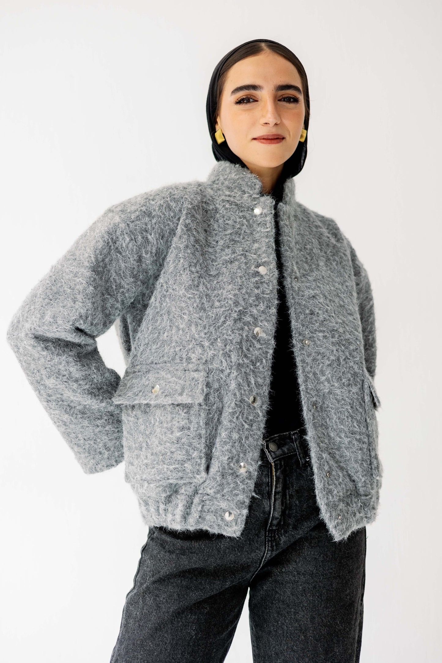 The Luxe Teddy Bouclé in Grey