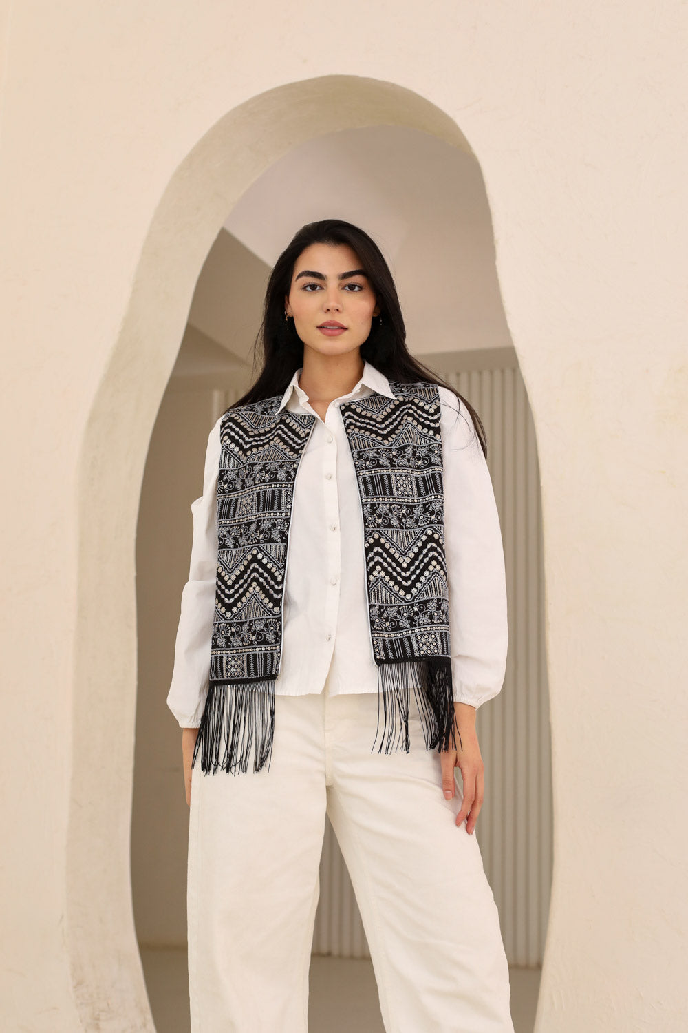 Fringe Noir Vest – nohaomardesigns