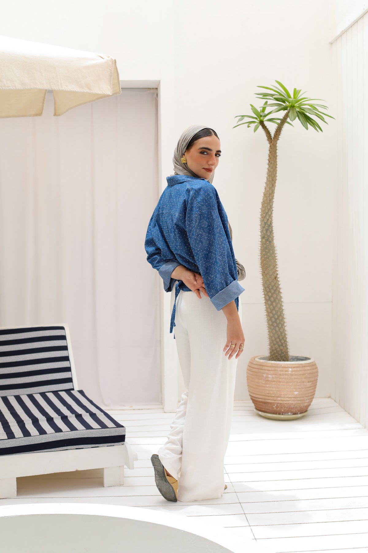 Denim glow shirt in dark blue