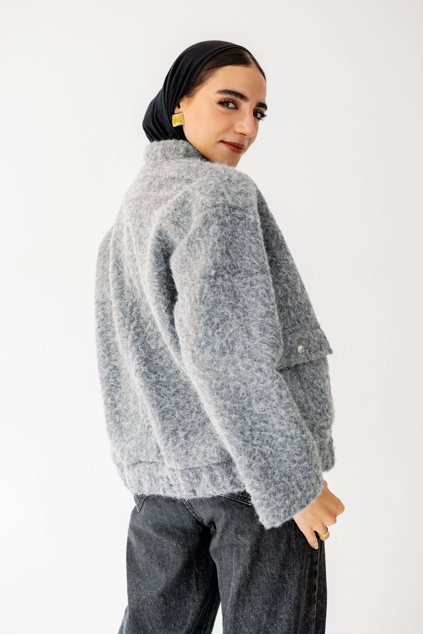 The Luxe Teddy Bouclé in Grey