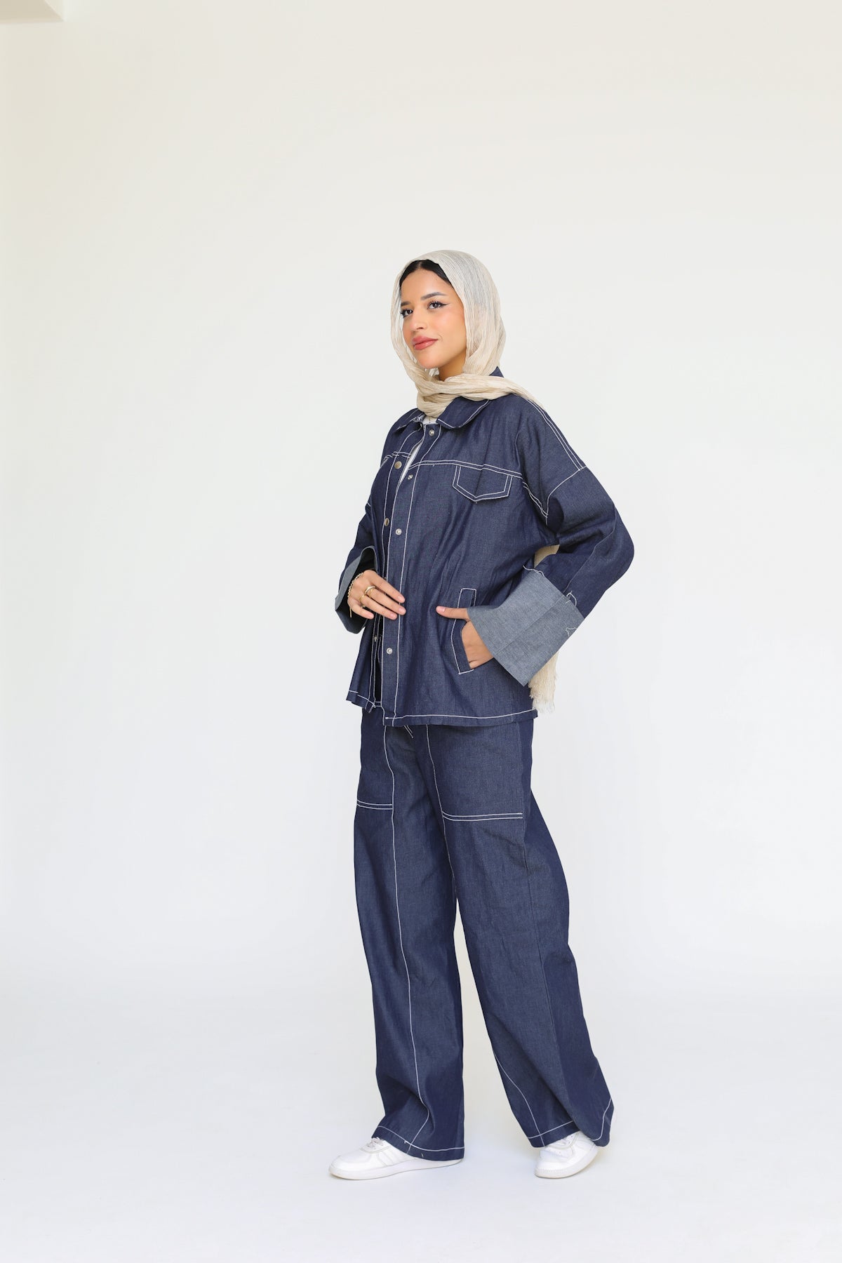 The Indigo Tailored Set