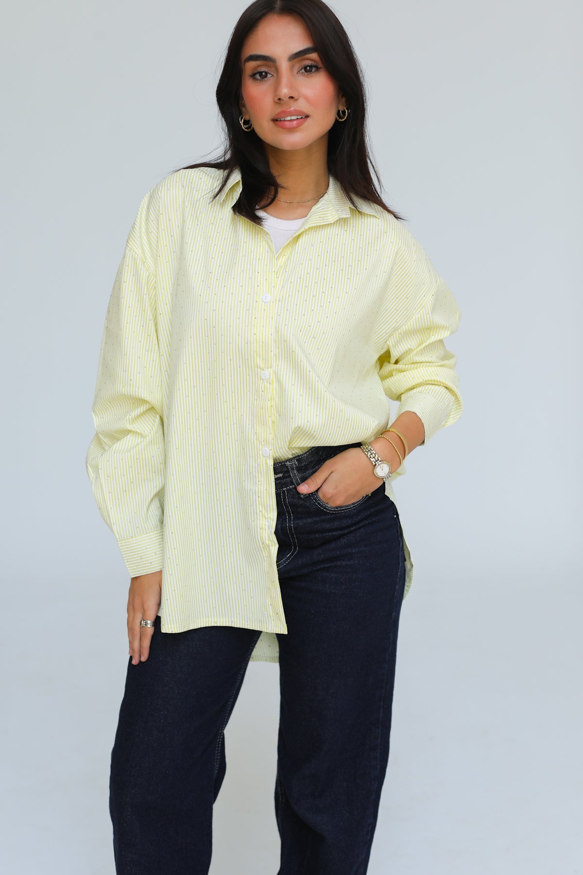Stardust stripe shirt in yellow