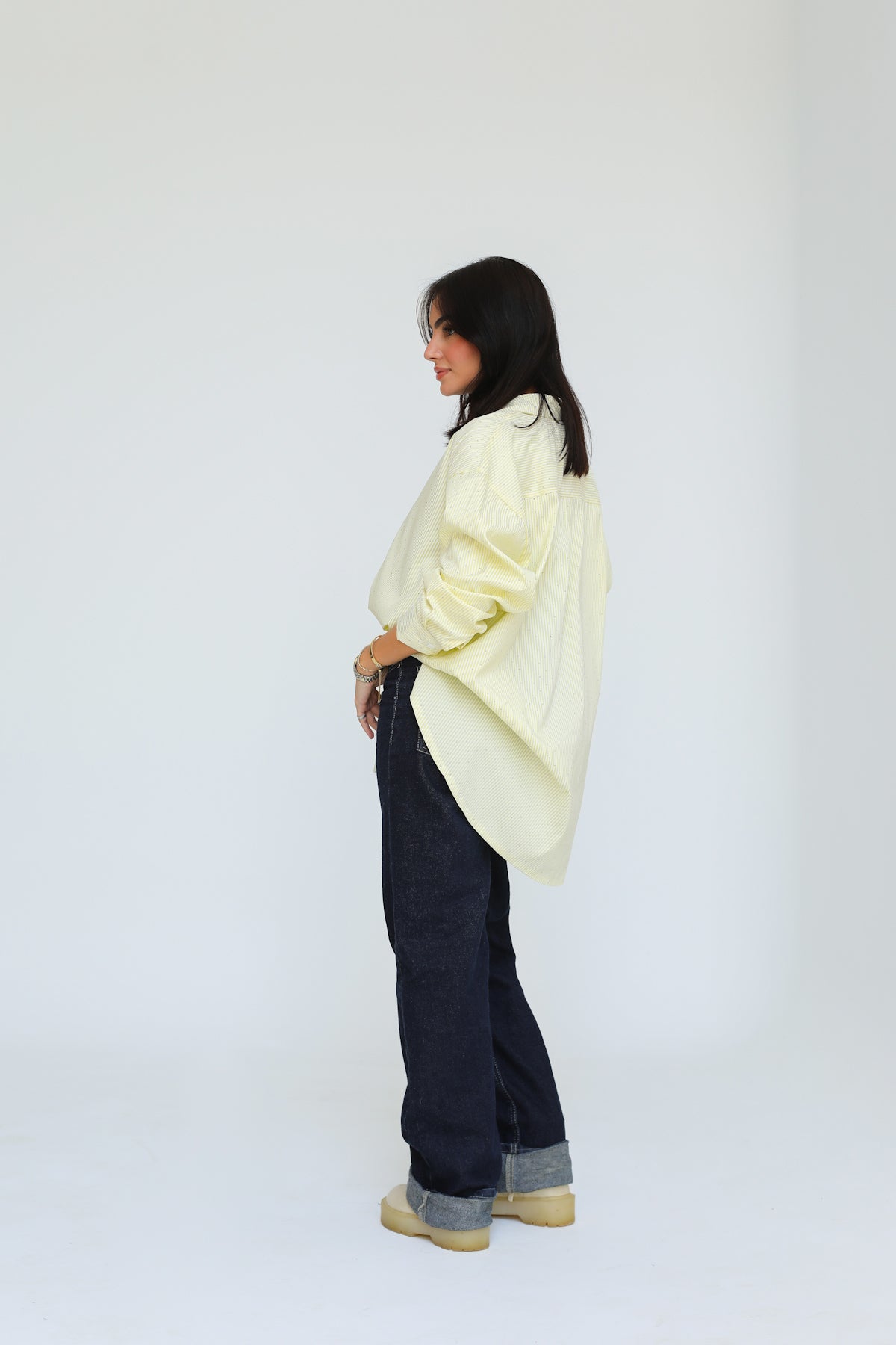 Stardust stripe shirt in yellow