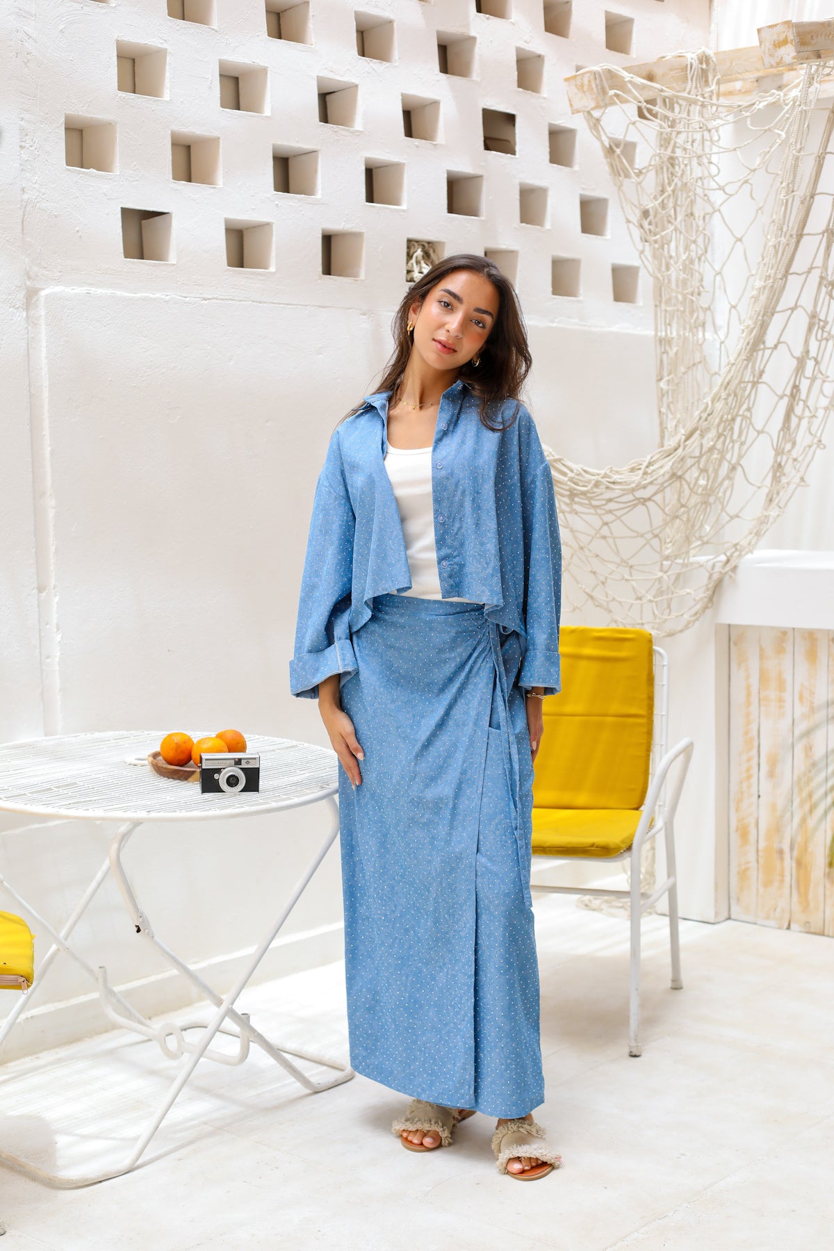 Denim glow shirt in light blue