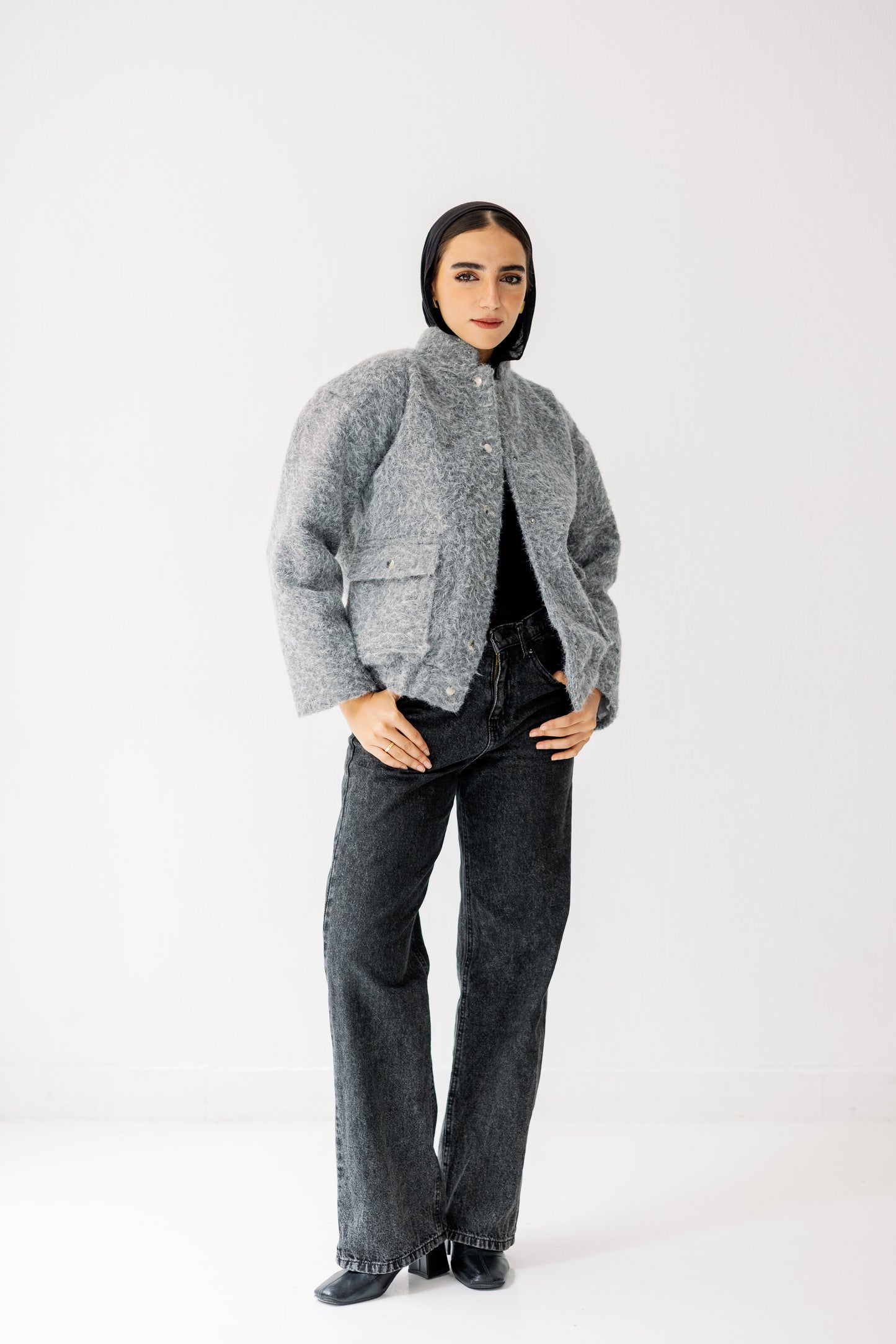 The Luxe Teddy Bouclé in Grey