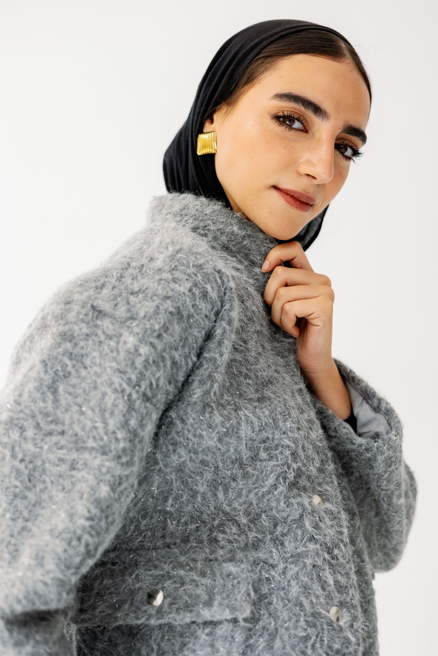 The Luxe Teddy Bouclé in Grey