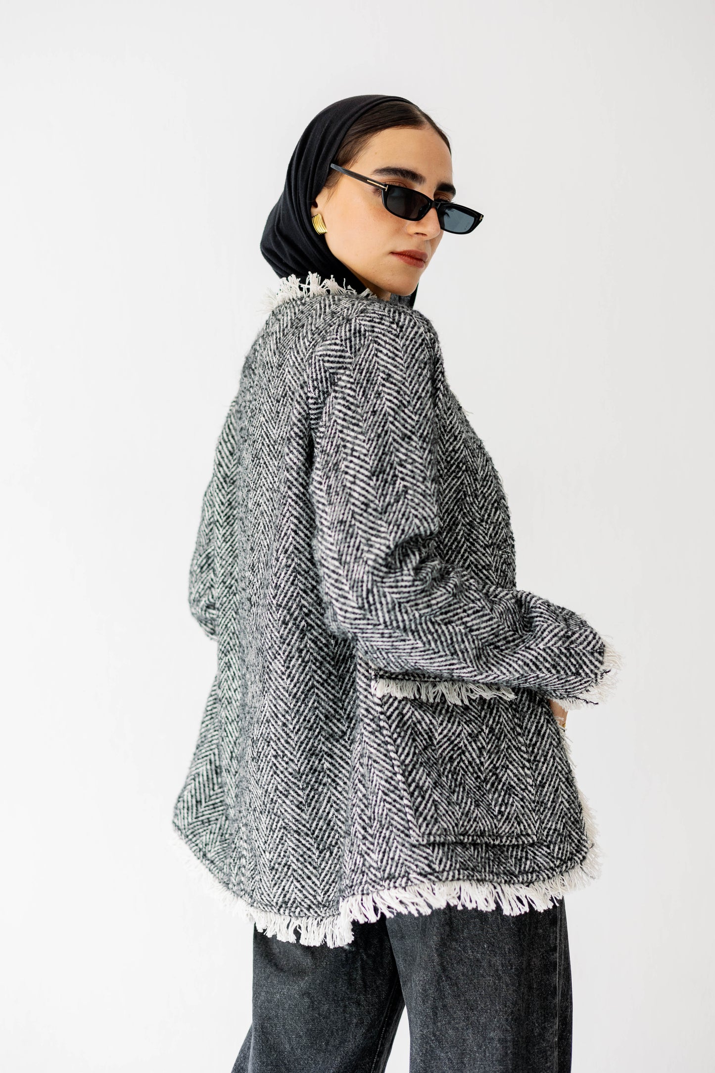 The Herringbone Fringe Jacket