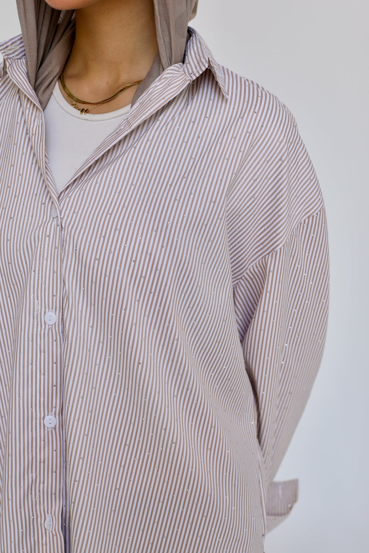 Stardust stripe shirt in beige