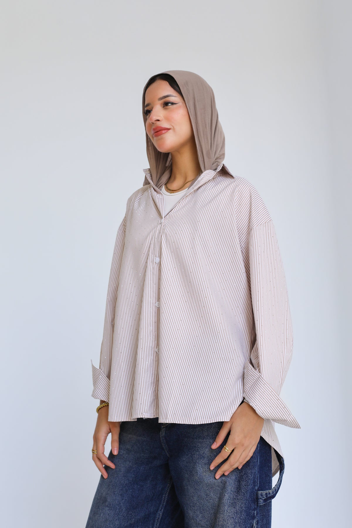 Stardust stripe shirt in beige