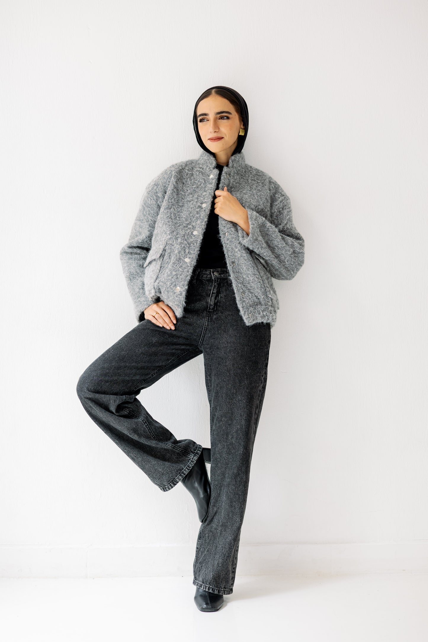 The Luxe Teddy Bouclé in Grey