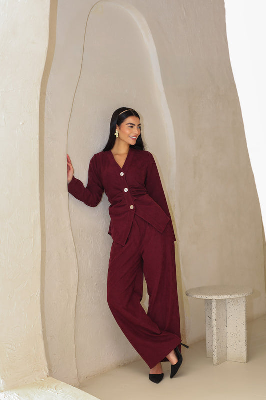 Aura Set In Burgundy