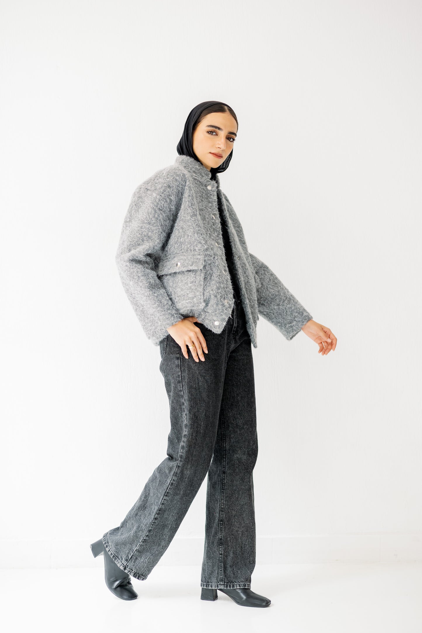 The Luxe Teddy Bouclé in Grey