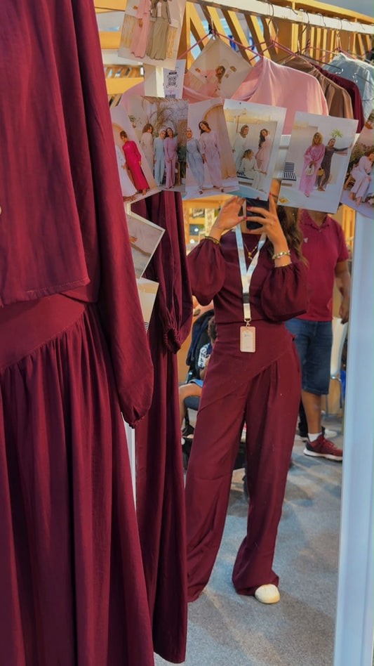 The Harmony set in Burgundy