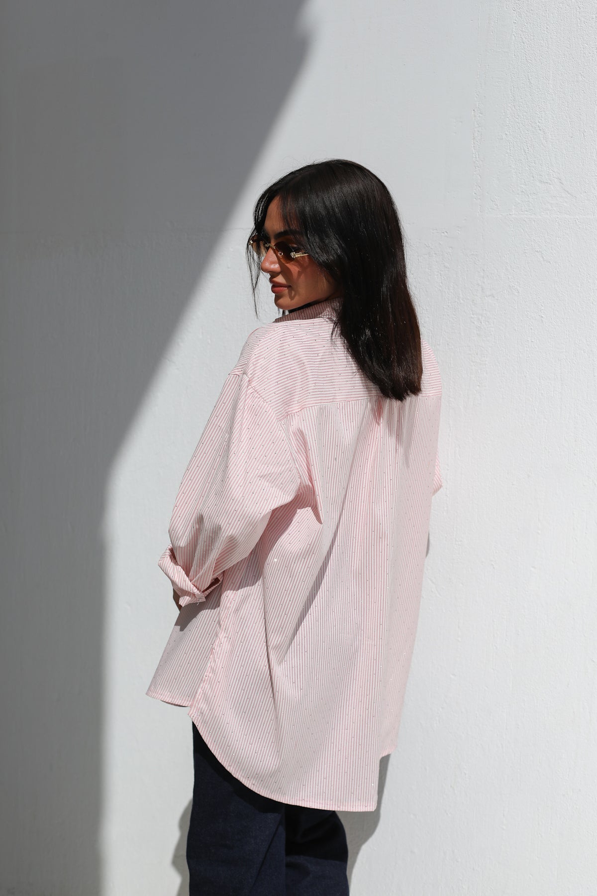 Stardust stripe shirt in pink