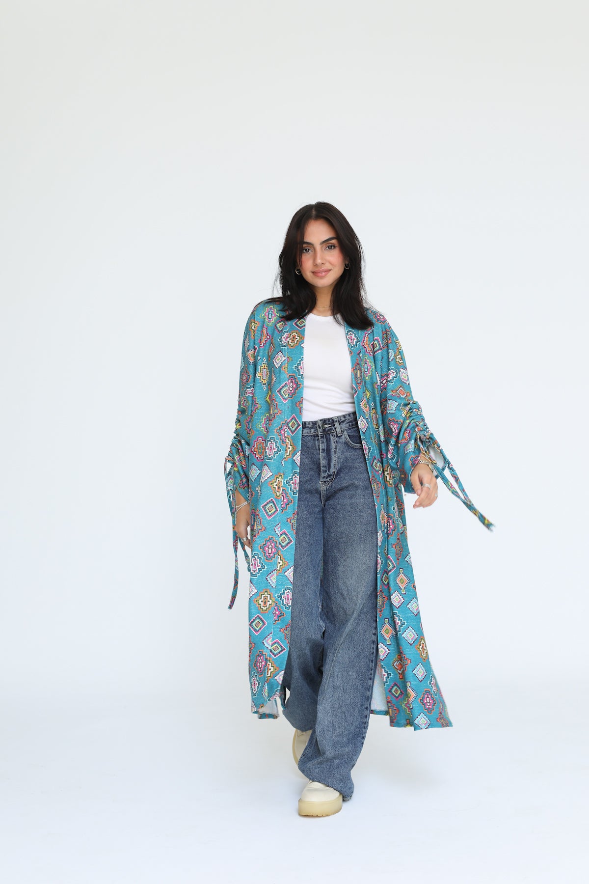 Turquoise Mosaic Kimono