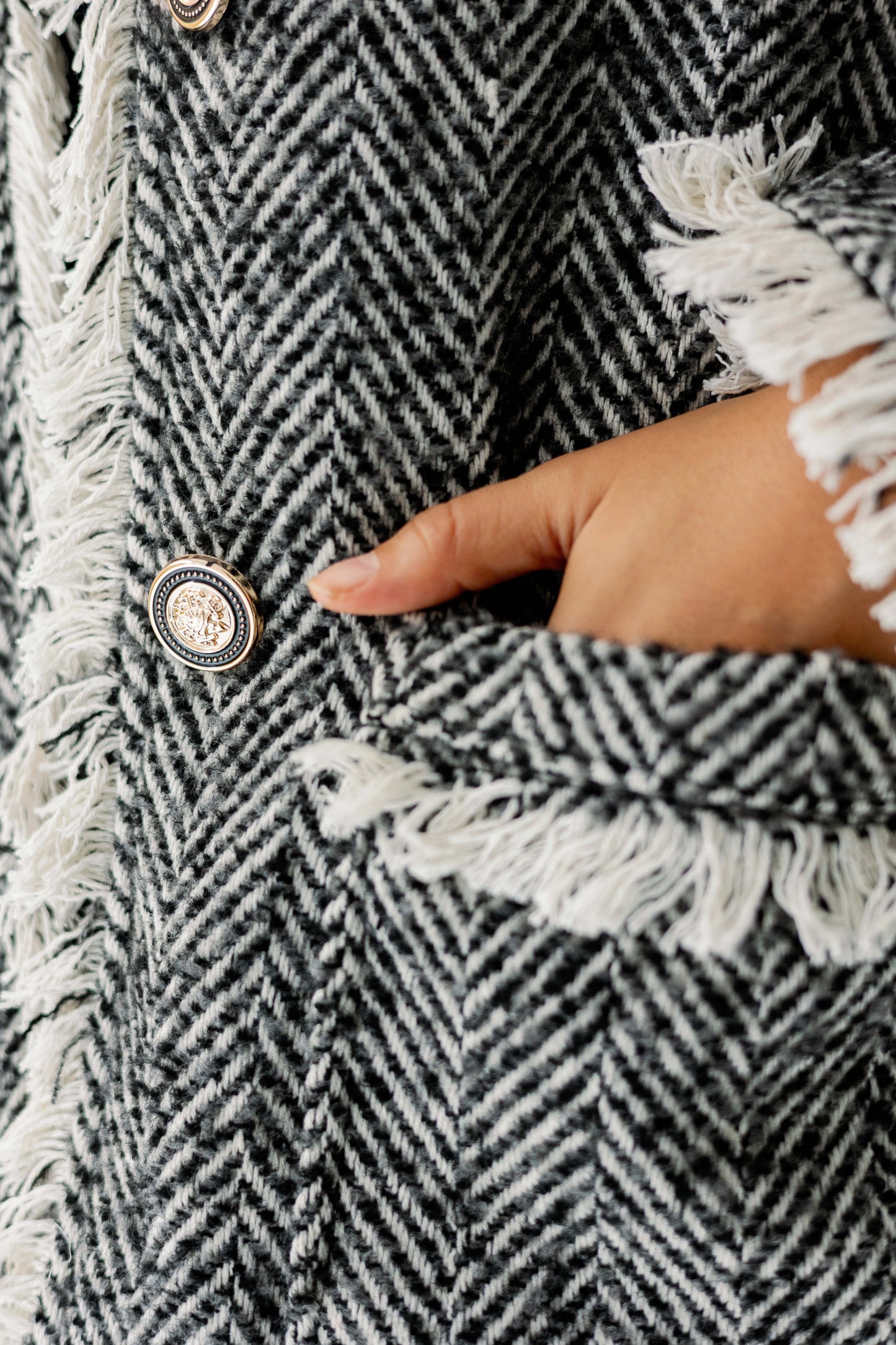The Herringbone Fringe Jacket