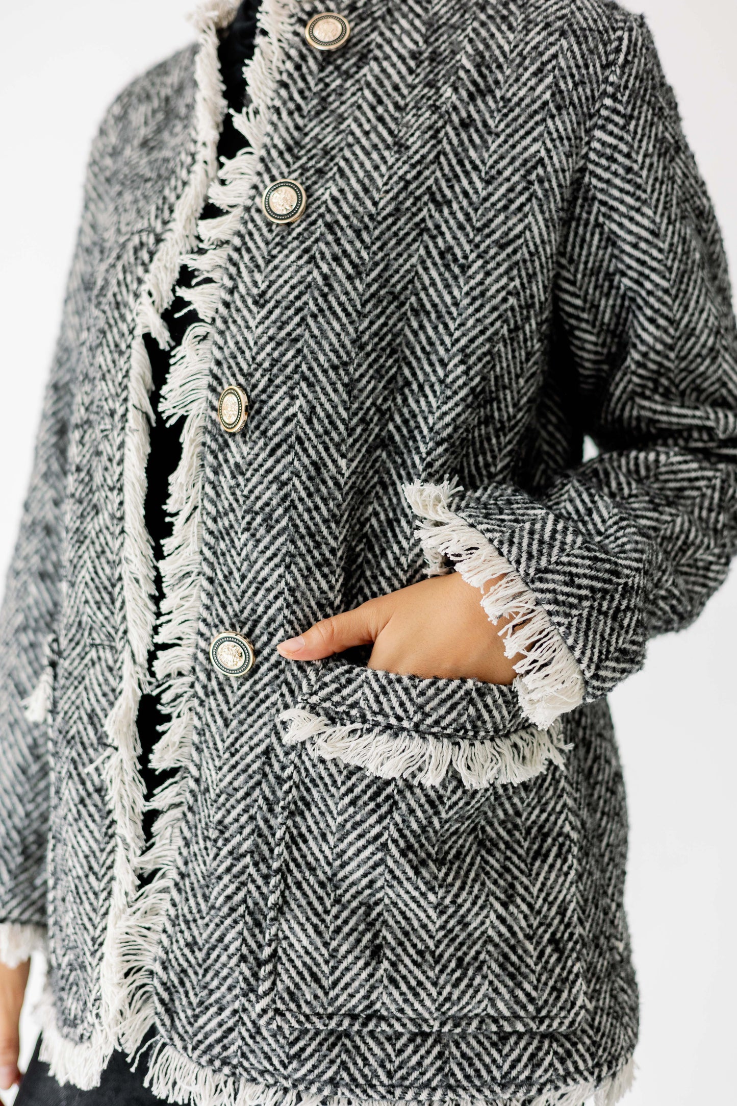 The Herringbone Fringe Jacket