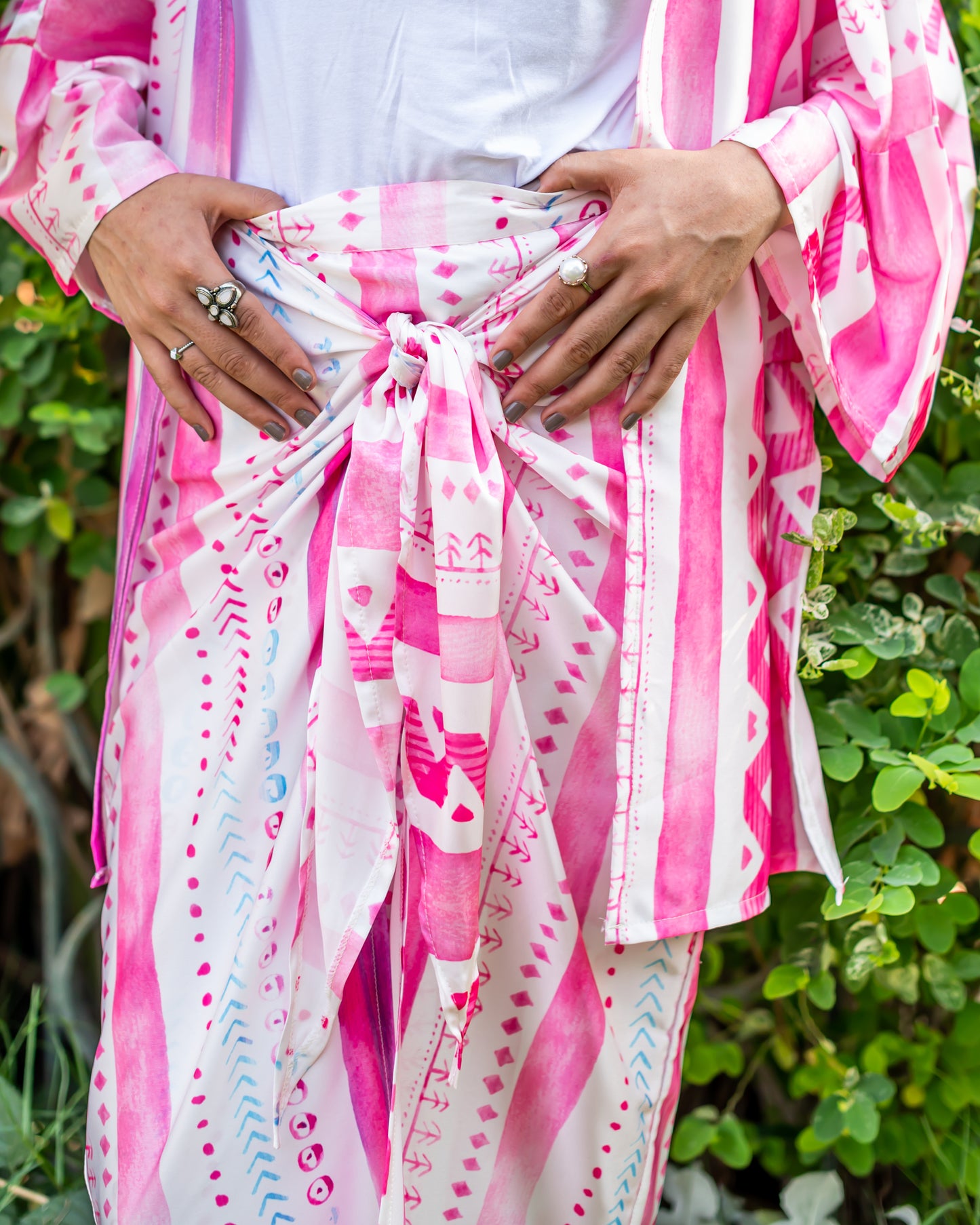 Santorini in pink wrap me set