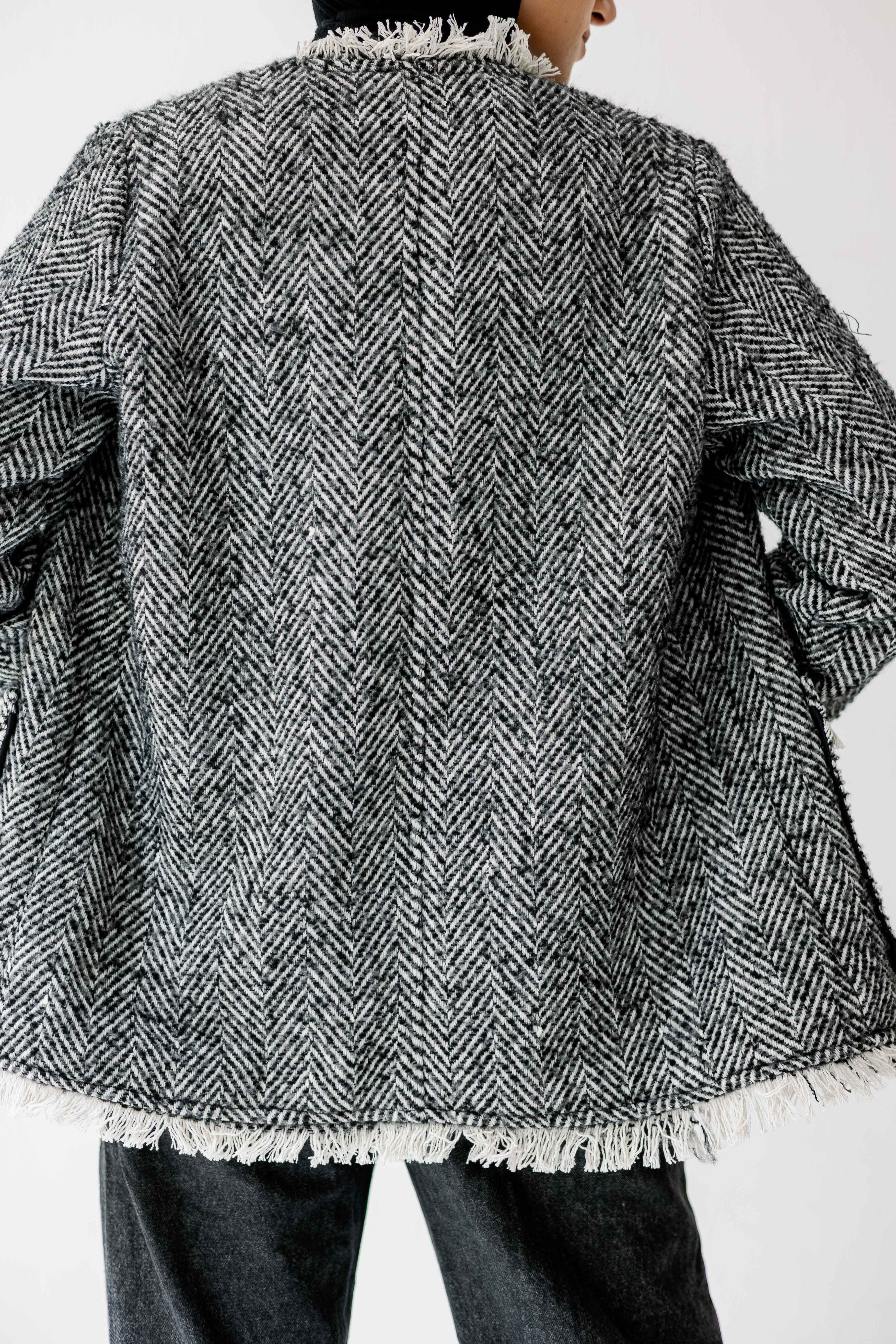The Herringbone Fringe Jacket – nohaomardesigns