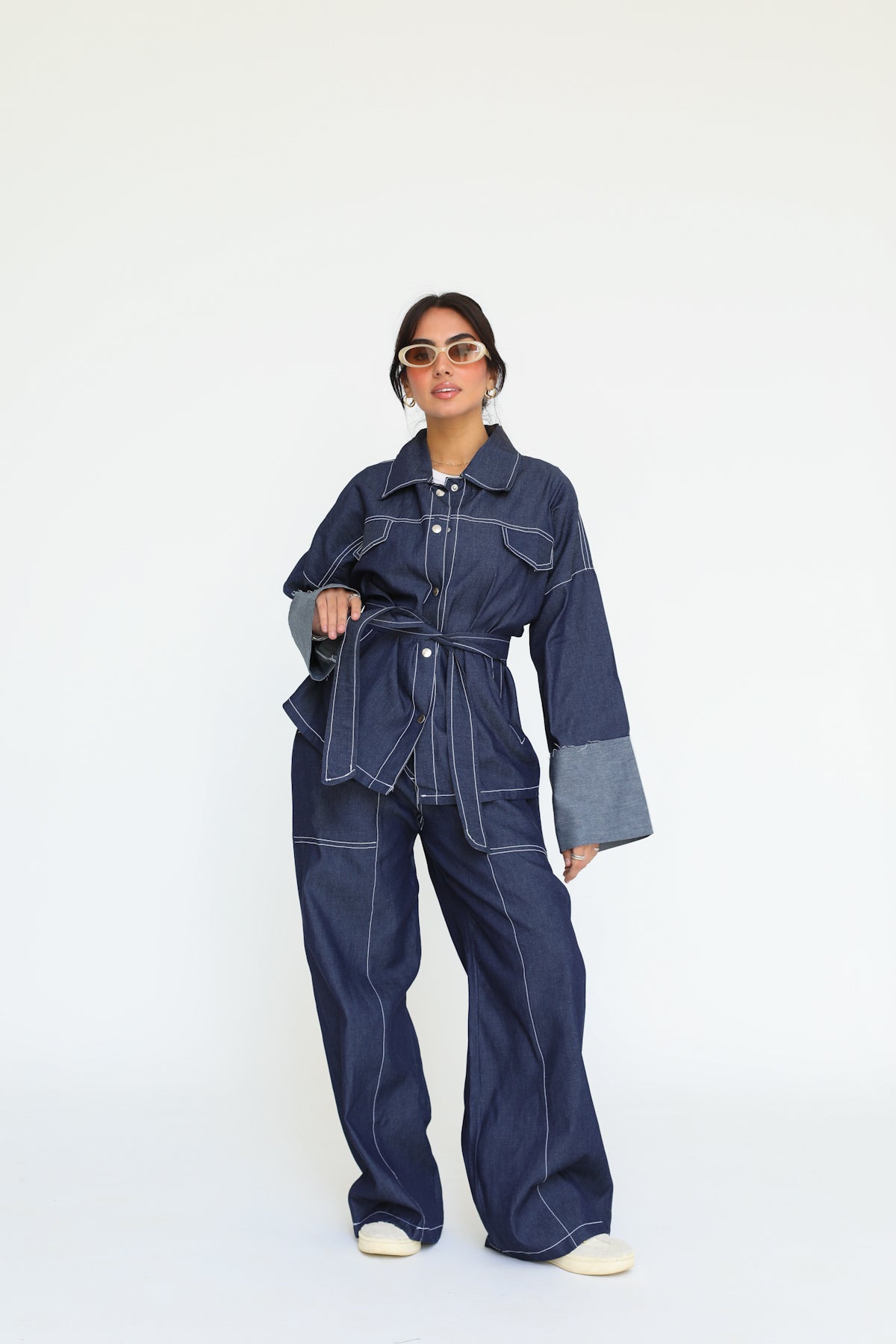The Indigo Tailored Set