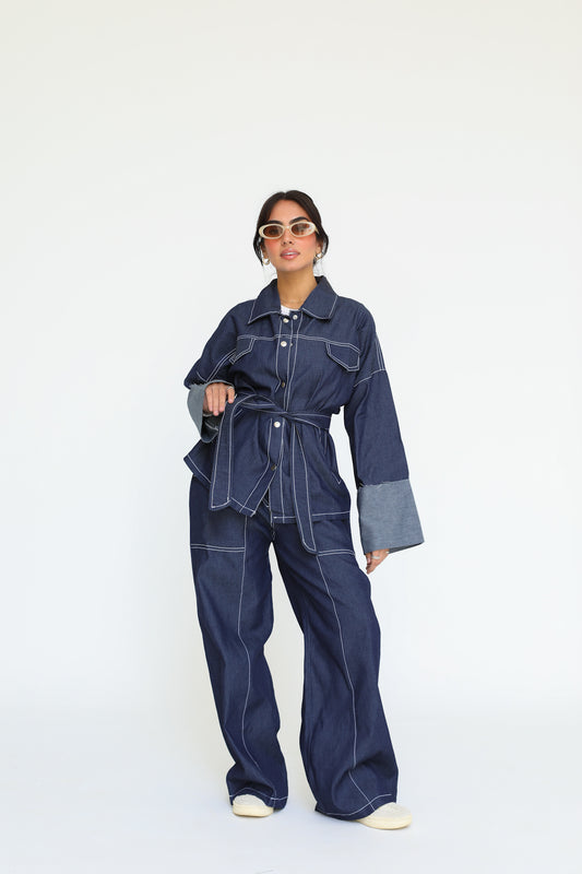 The Indigo Tailored Set