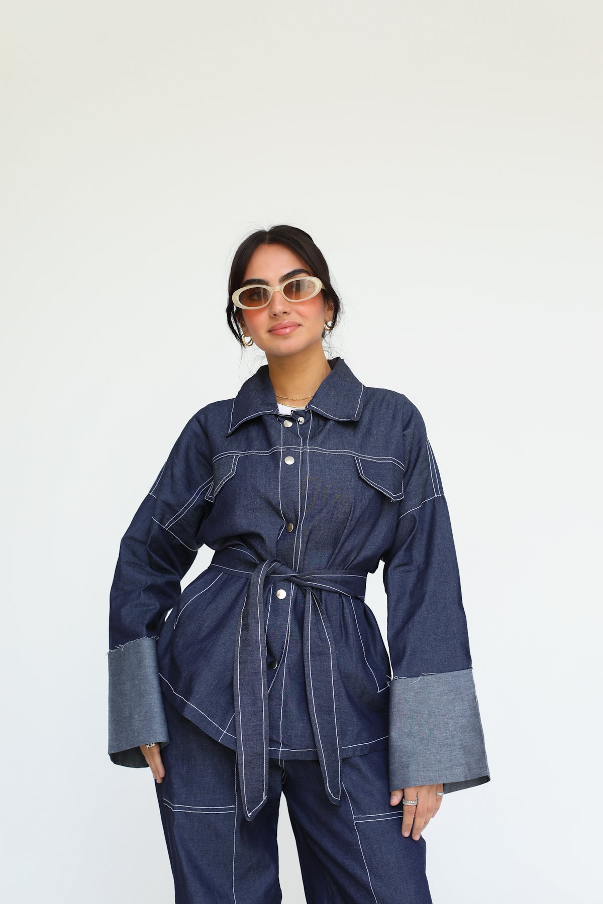 The Indigo Tailored Set