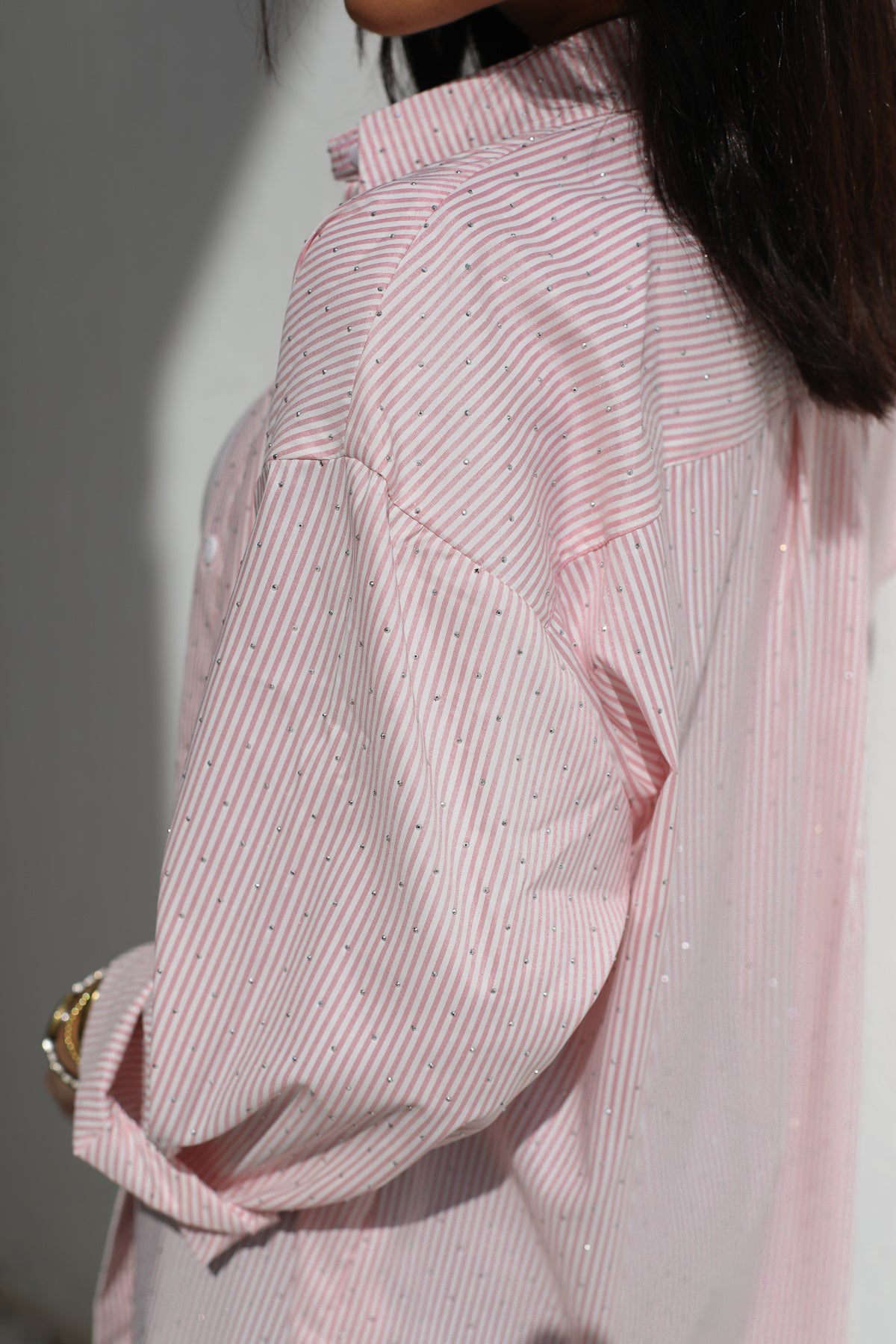 Stardust stripe shirt in pink
