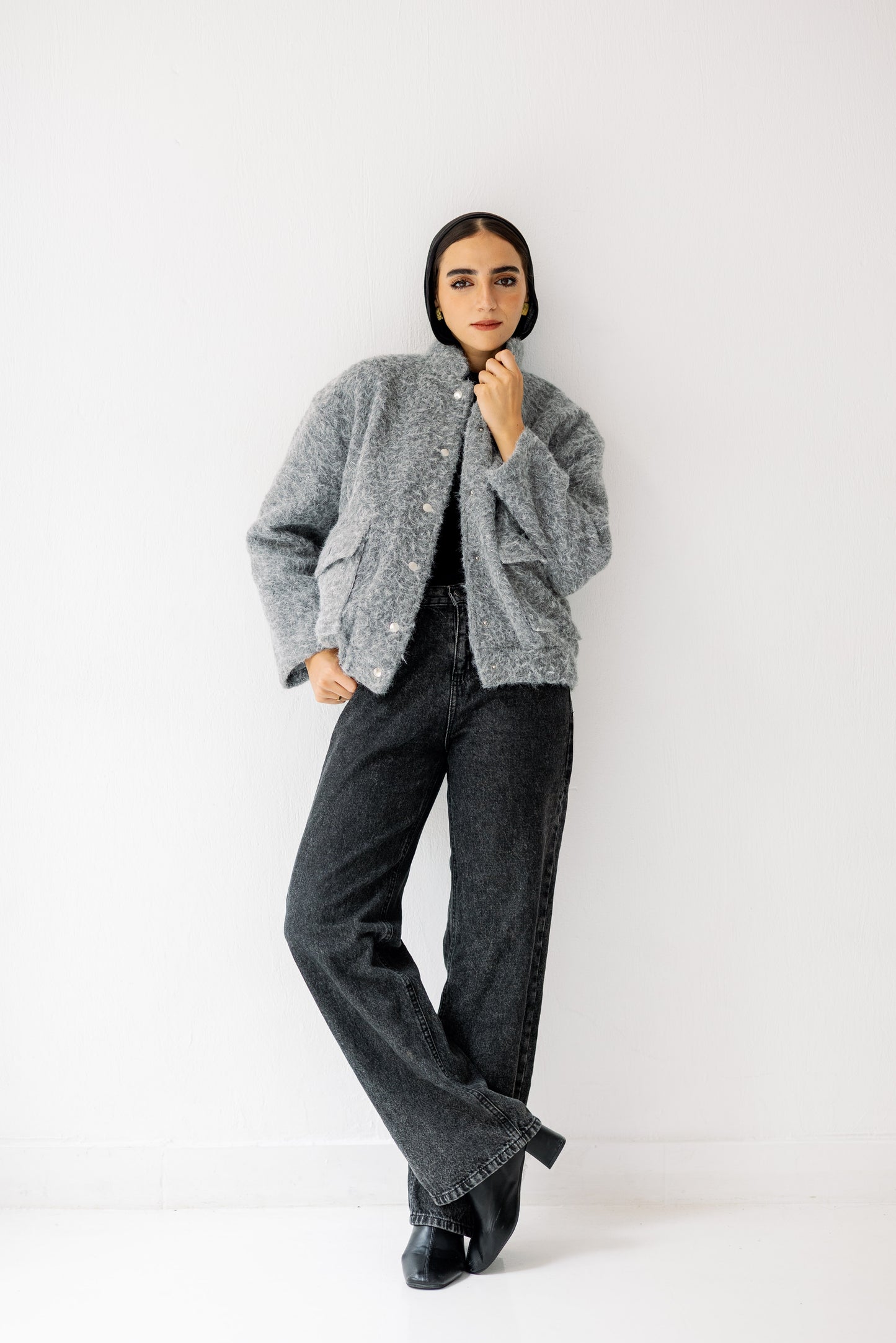 The Luxe Teddy Bouclé in Grey