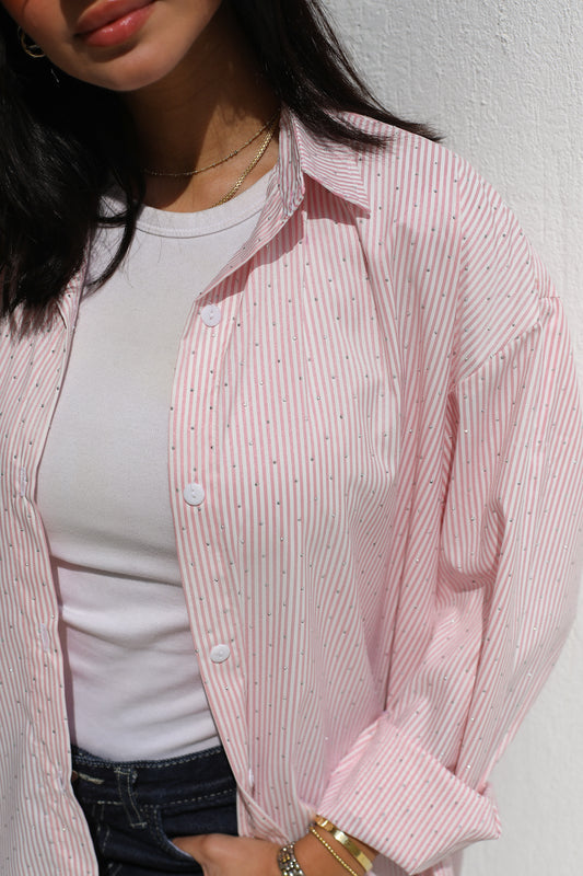 Stardust stripe shirt in pink