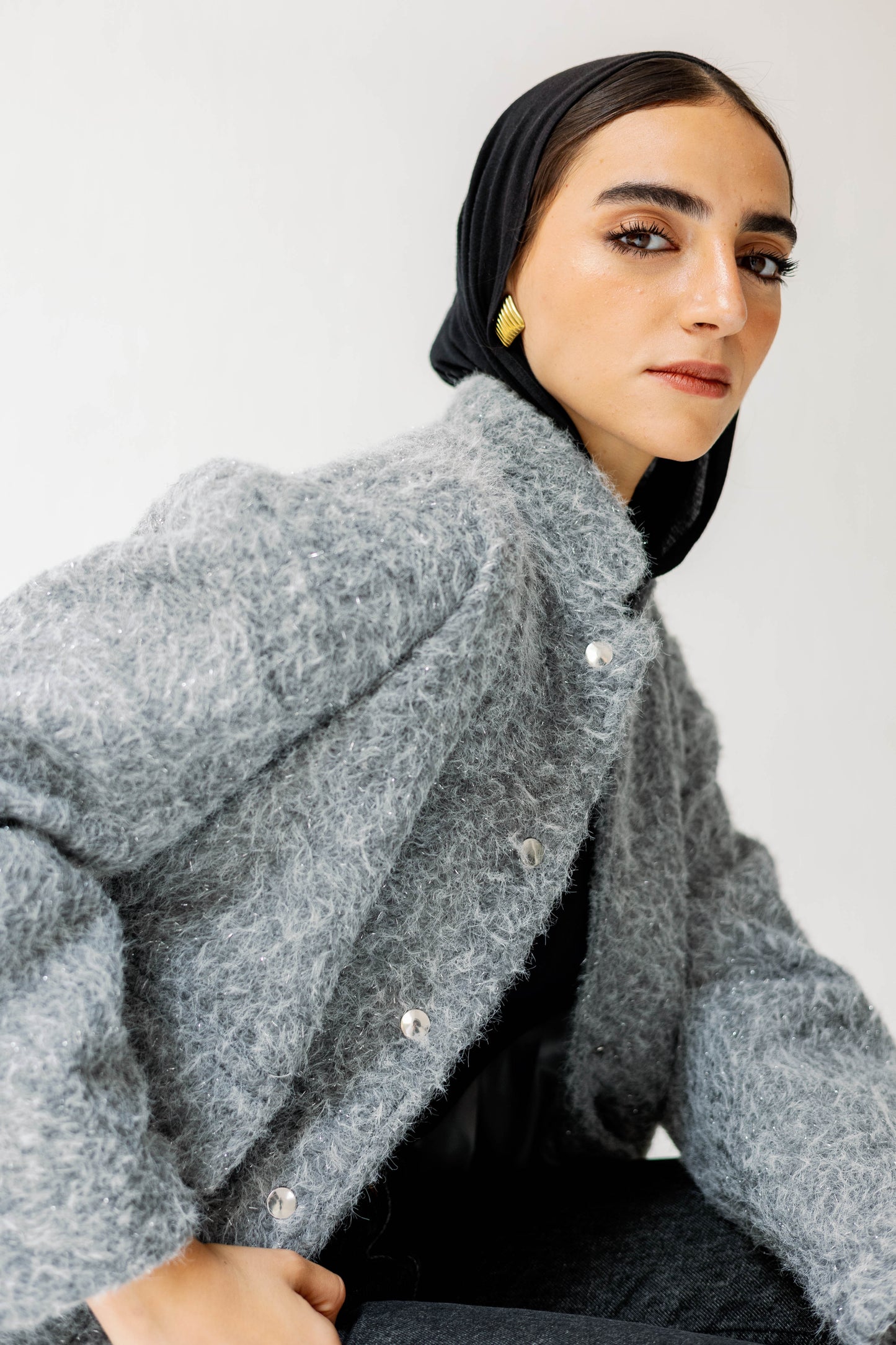 The Luxe Teddy Bouclé in Grey