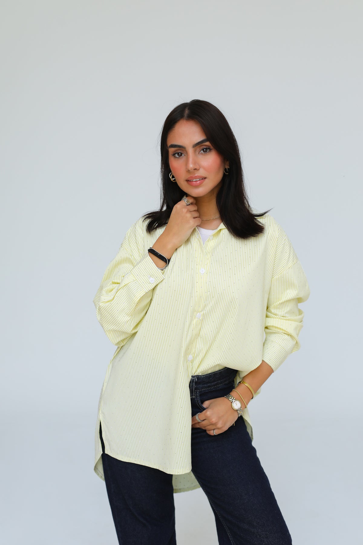 Stardust stripe shirt in yellow